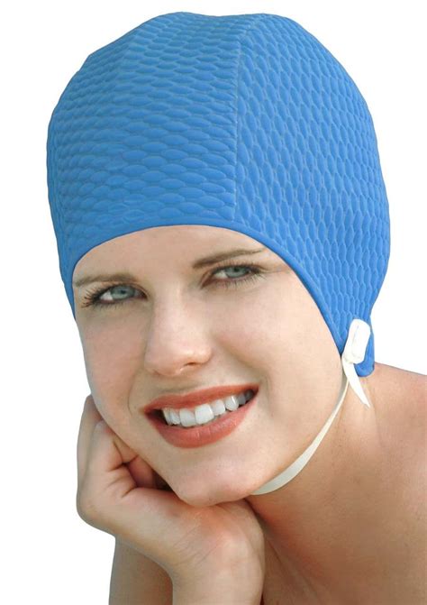 bathing cap with chin strap